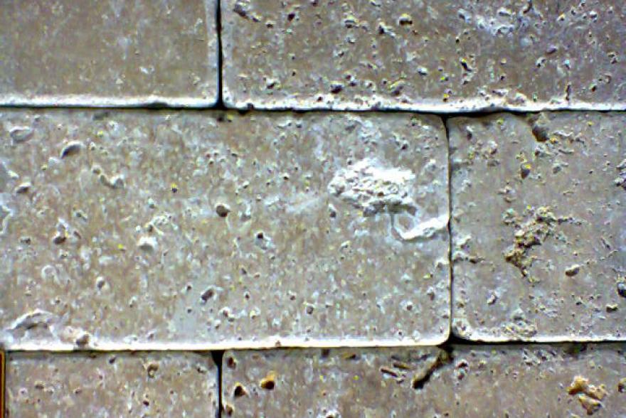 Мозаика каменная - Травертин темно-бежевый состаренный
