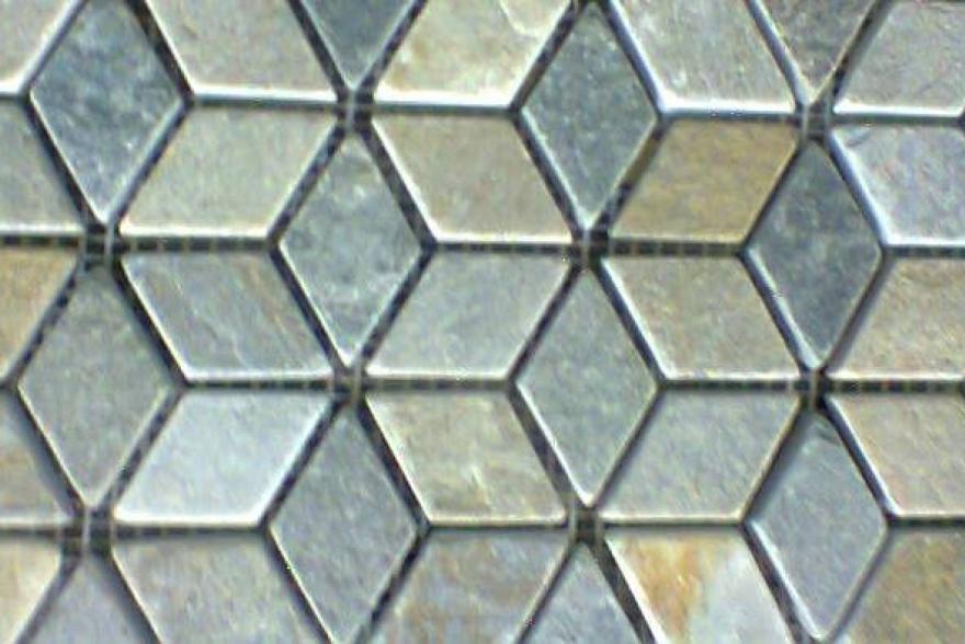 Мозаика каменная - Сланец волнистый орнамент